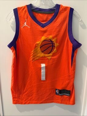 Phoenix Suns Booker Orange and Purple Basketball Jersey #1
